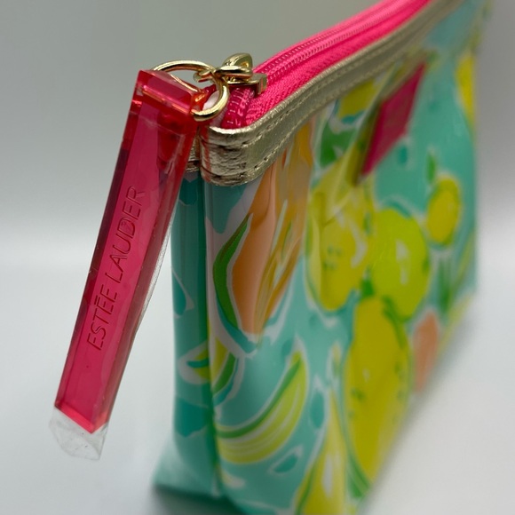Lily Pulitzer for Estée Lauder Makeup Cosmetic Bag Yellow Lemons Oranges New - Picture 5 of 7